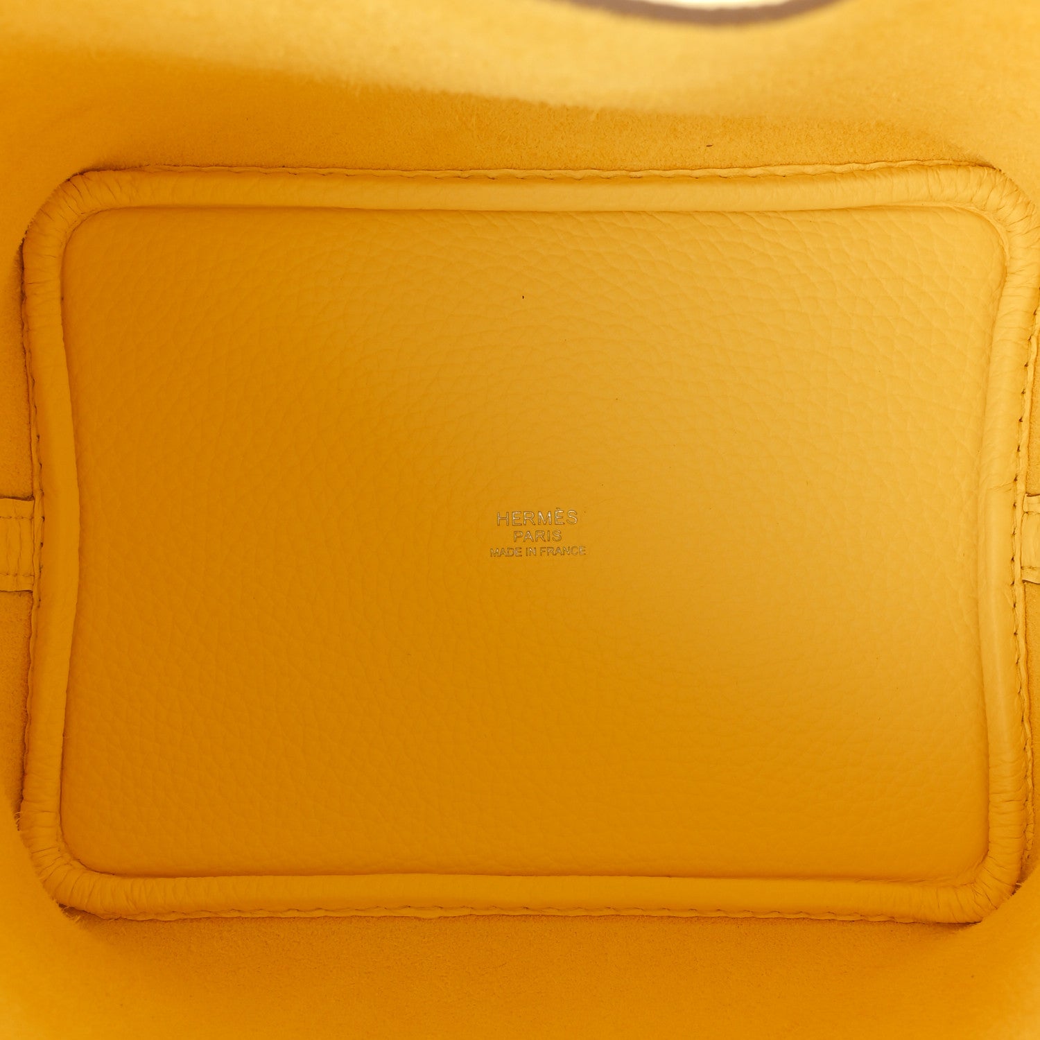 Hermes Taurillon Clemence Ostrich Touch Picotin Lock 18 PM Limoncello 5 of 11