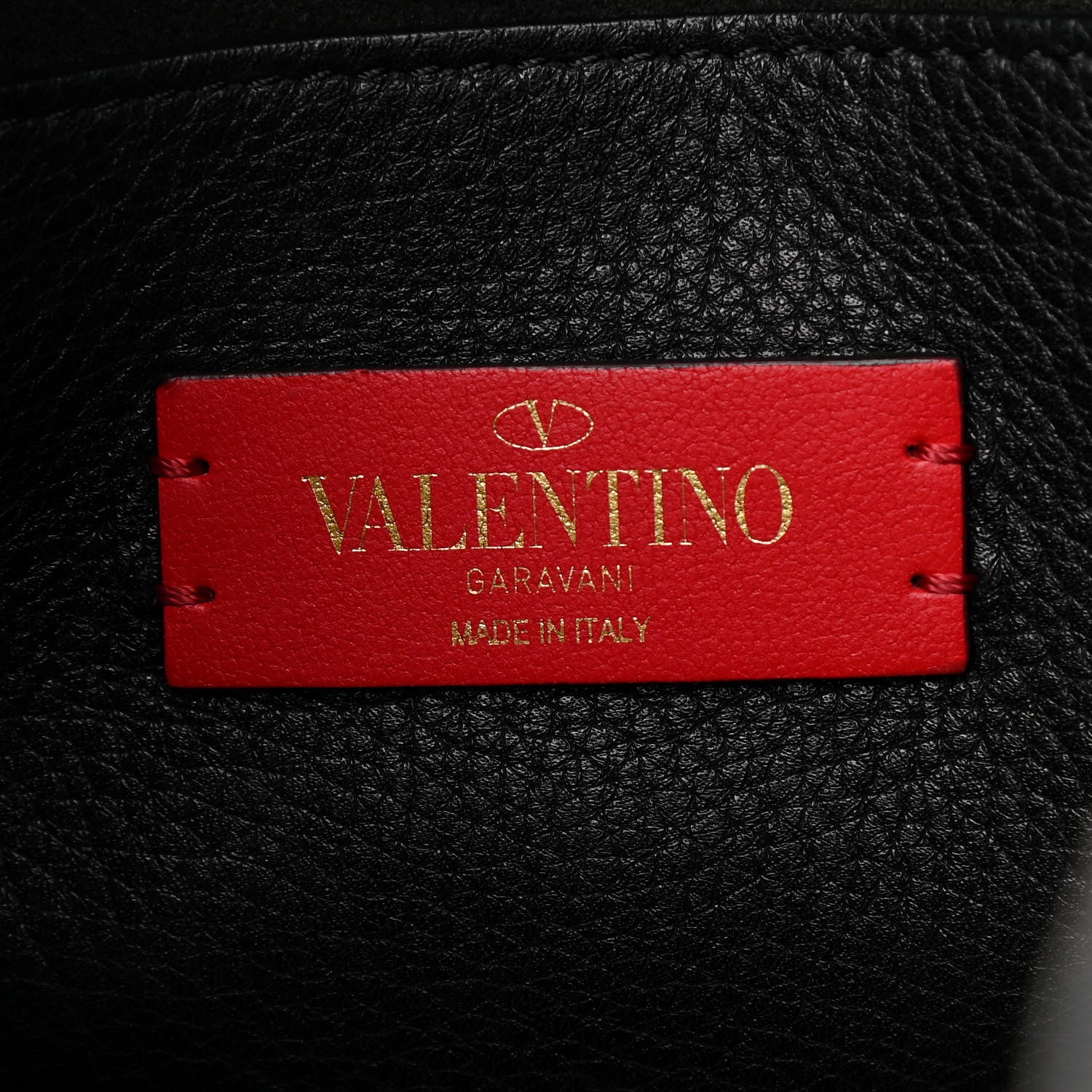 Valentino Garavani Grained Calfskin Rockstud Bucket Bag Black 5 of 8
