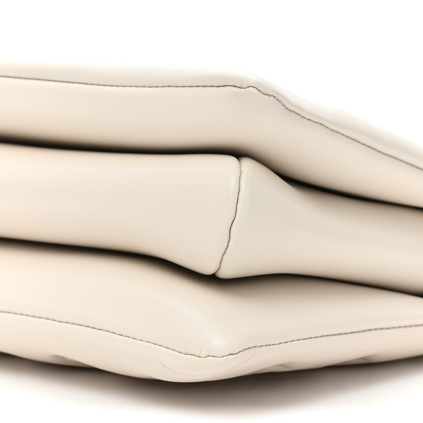 Lambskin Embossed Monogram Coussin PM Beige Cream