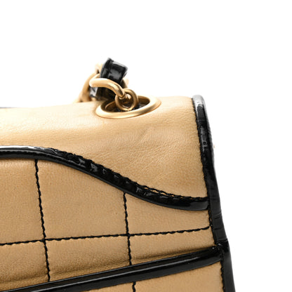 Chanel Lambskin Reissue Chocolate Bar Flap Beige Black 17 of 23