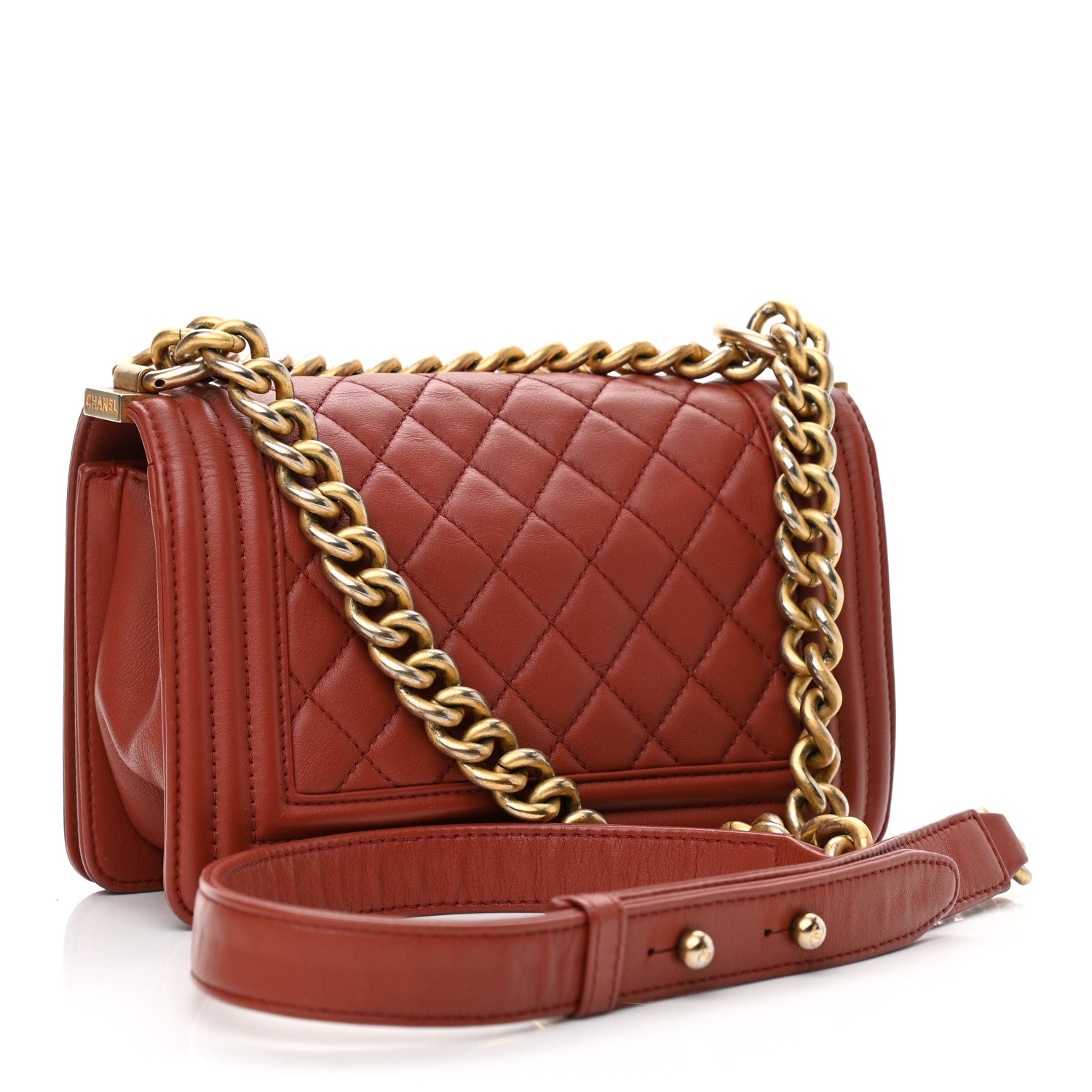 Chanel Lambskin Quilted Small Boy Flap Red 3 of 10
