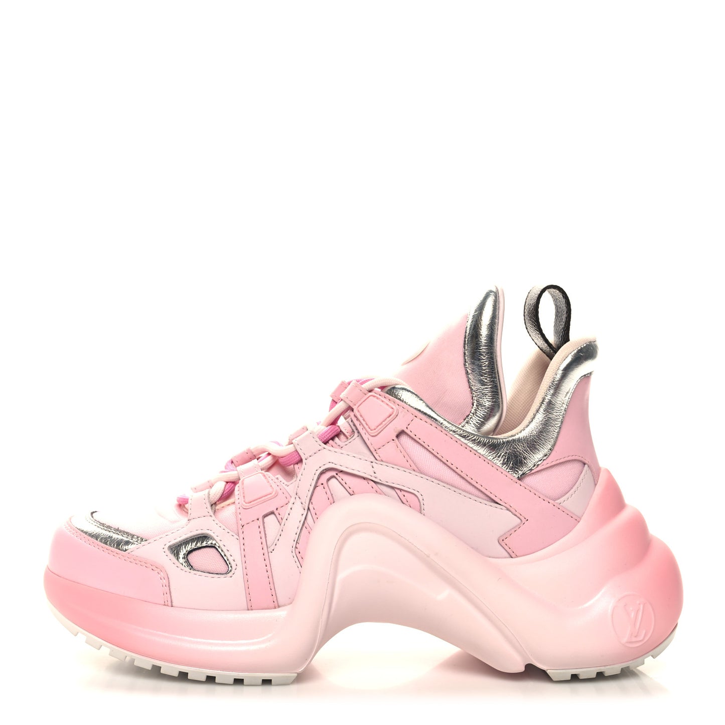 Calfskin Technical Nylon LV Archlight Sneaker 38 Pink