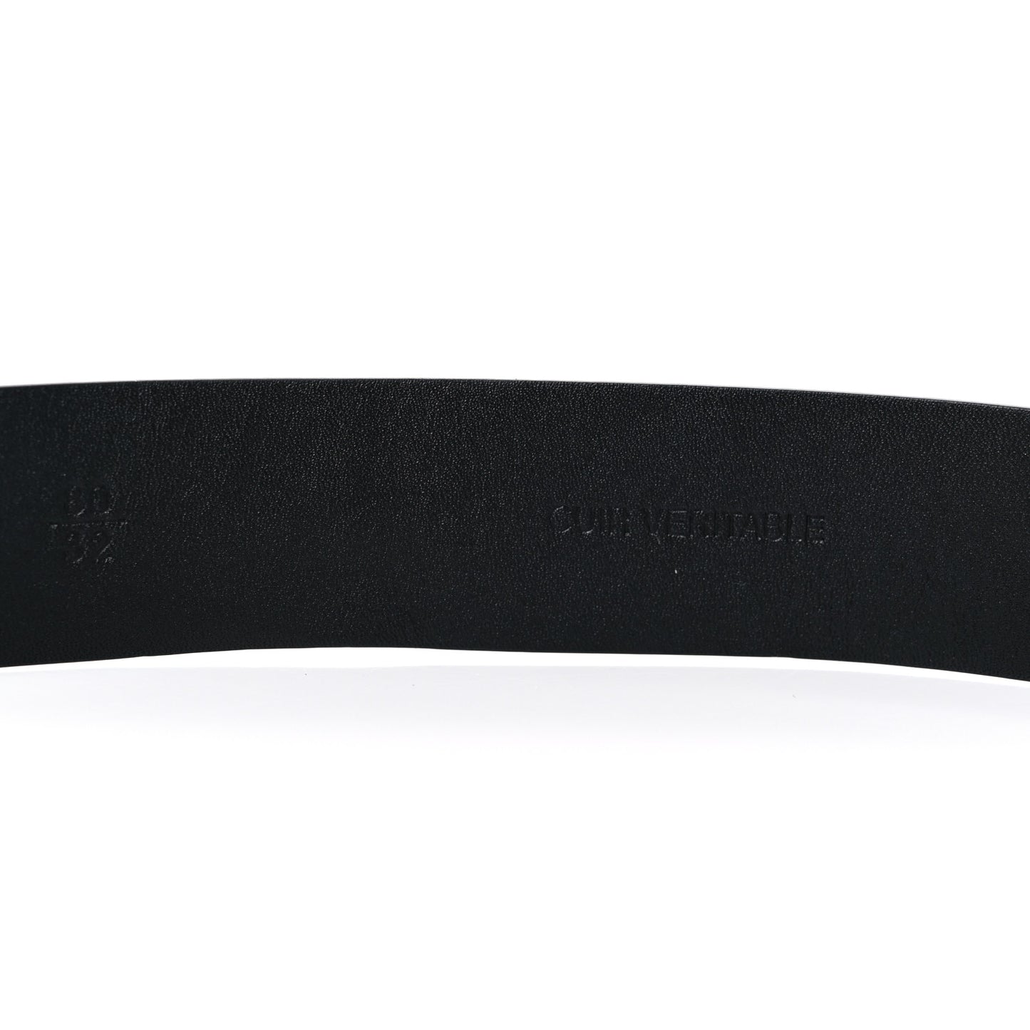 Calfskin Metal Beaded CC Belt 80 32 Black