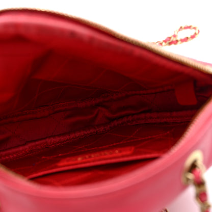 Chanel Lambskin Quilted Diamond Clutch With Chain Pink 5 of 9