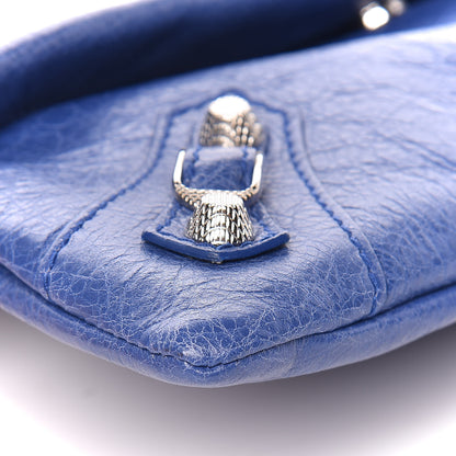 Balenciaga Agneau Giant 12 Silver Hardware Envelope Clutch Bleuette 9 of 12