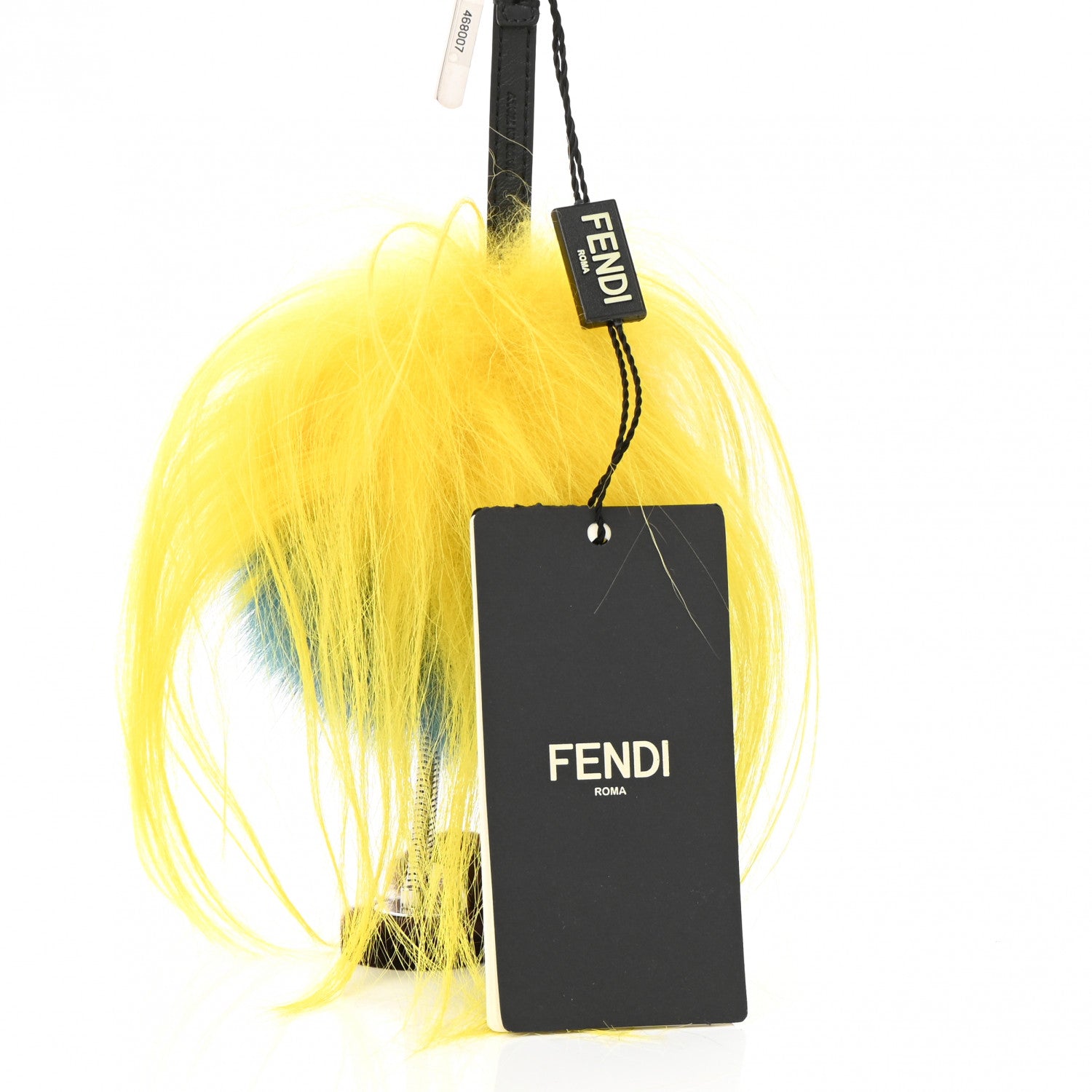 Fendi Goat Mink Fox Fur Mum Wonders Bag Charm Yellow Water Multicolor 4 of 5