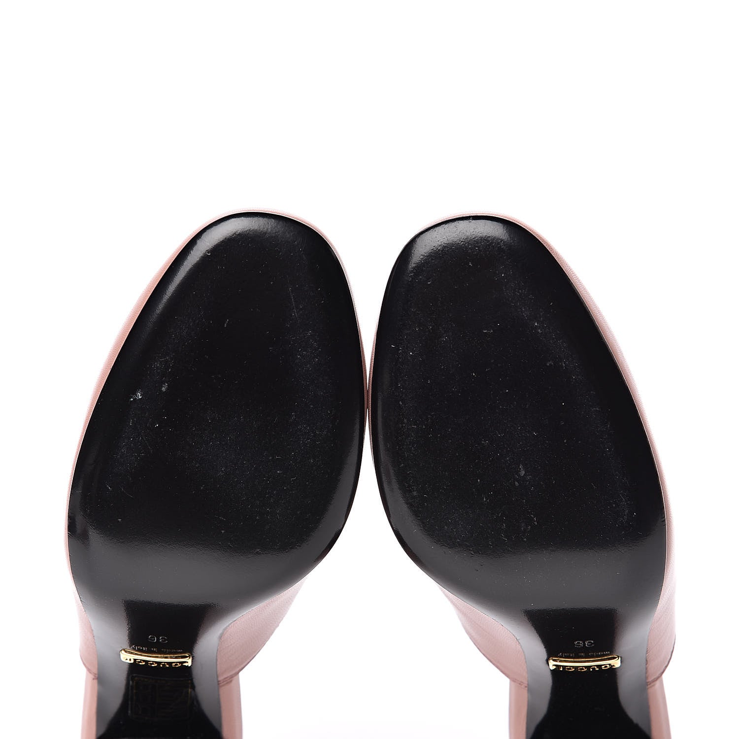 Gucci Malaga Kid Horsebit Princetown Mid Heel Mules 36 Crystal Pink 6 of 10