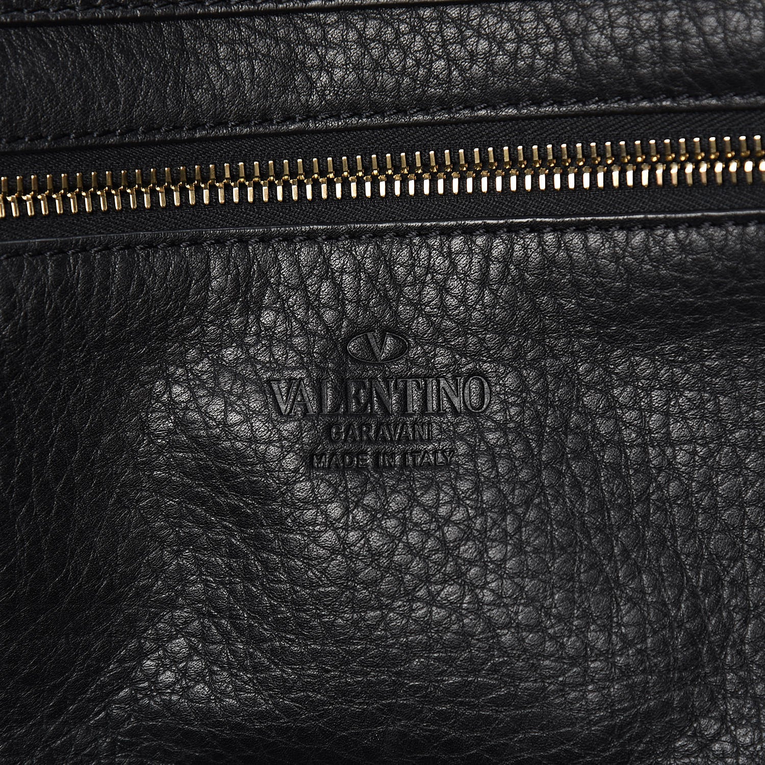 Valentino Garavani Pebbled Calfskin Medium Rockstud Tote Black 6 of 10
