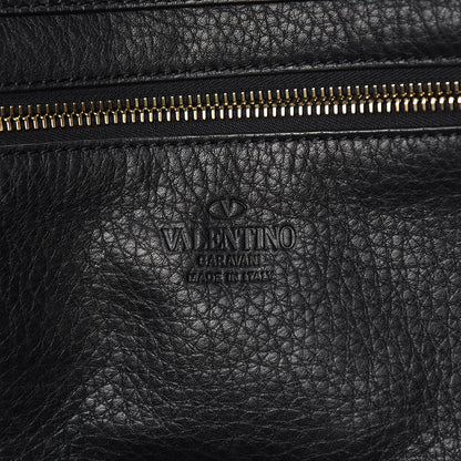 Valentino Garavani Pebbled Calfskin Medium Rockstud Tote Black 6 of 10