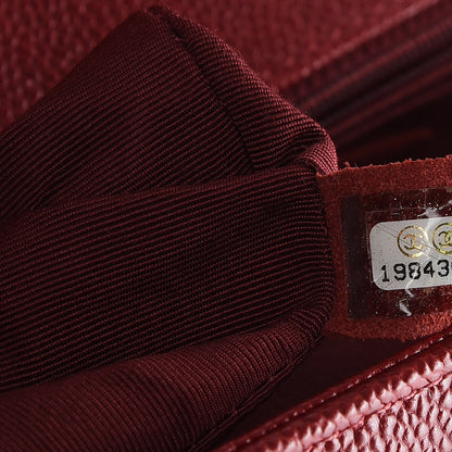 Chanel Caviar Quilted New Medium Boy Flap Dark Red 6 of 10