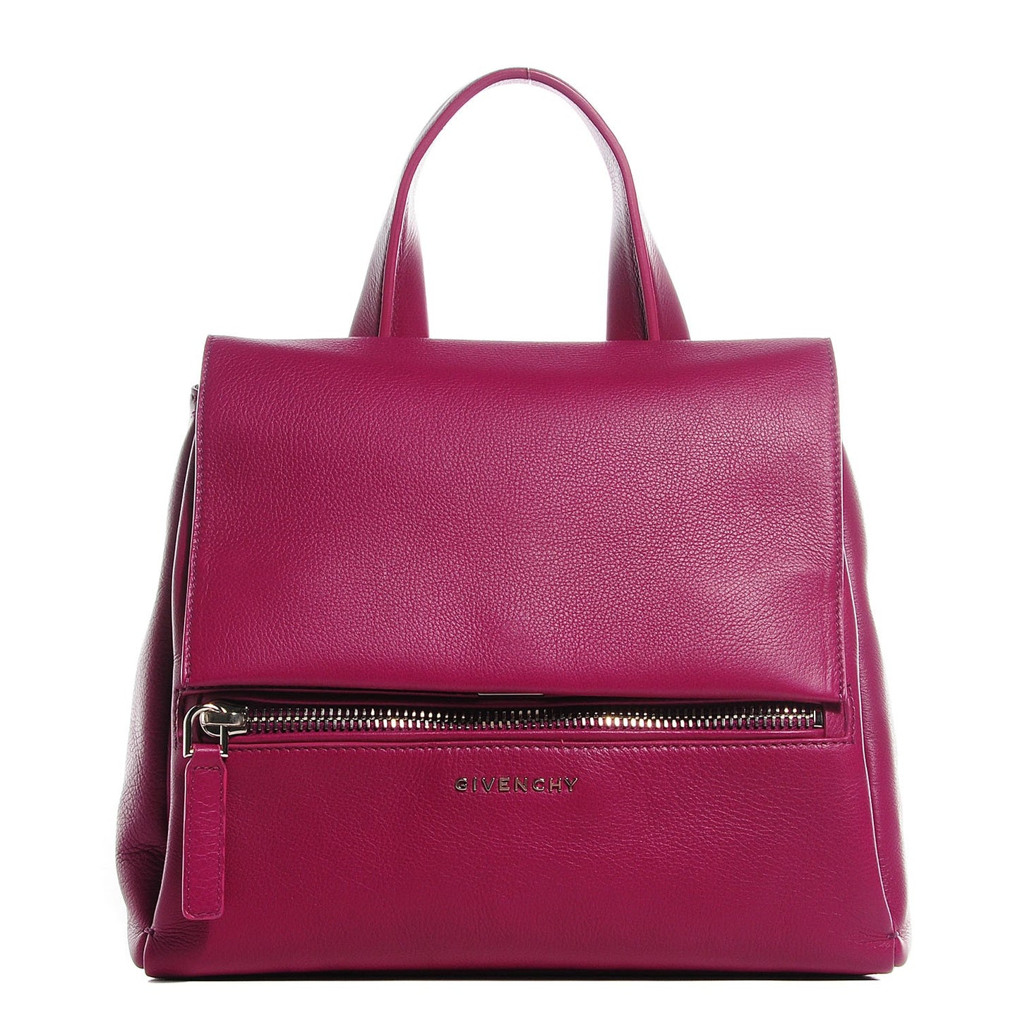 Textured Calfskin Small Pandora Pure Flap Bag Orchid Purple