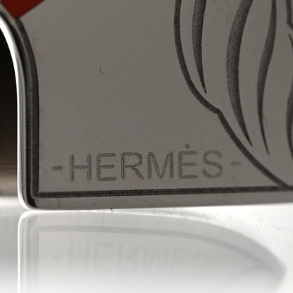 Hermes Permabrass Lacquered Quadrige Twilly Scarf Ring Rose Corail 4 of 7