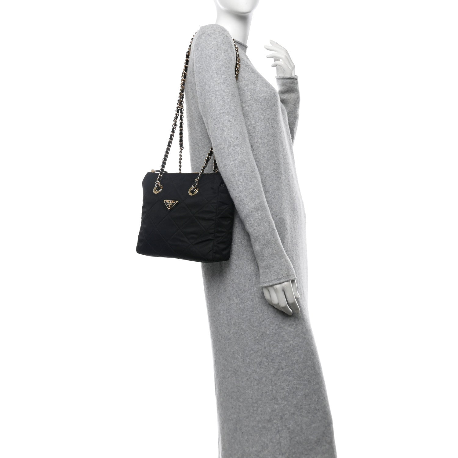 Prada Re-Nylon Saffiano Stitched Re-Edition 1995 Shoulder Bag Black 2 of 9