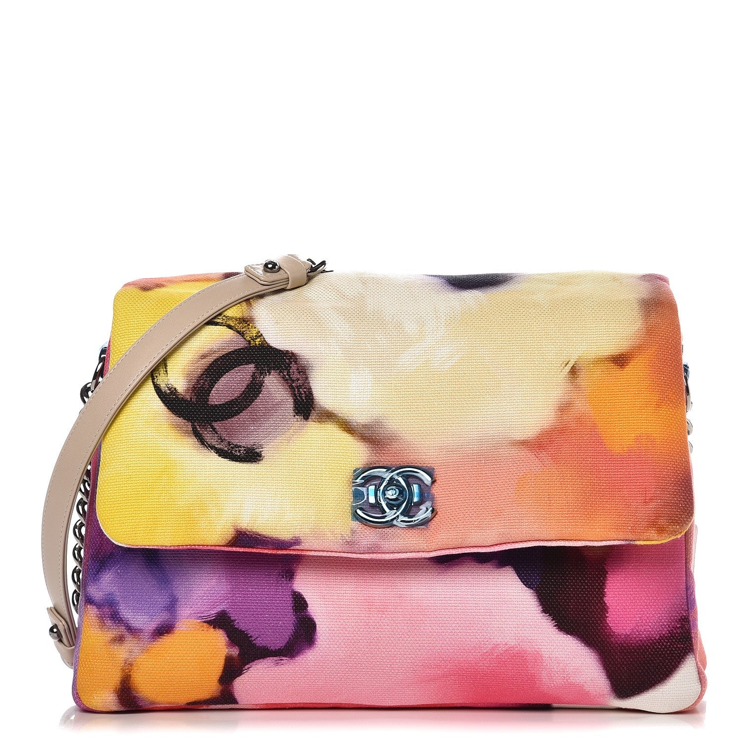 Chanel Printed Canvas Flower Power Messenger Flap 1 of 7