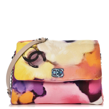 Chanel Printed Canvas Flower Power Messenger Flap 1 of 7