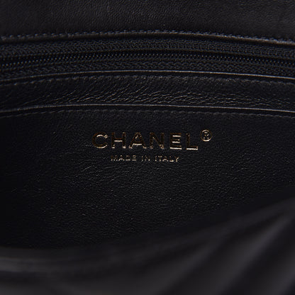 Chanel Lambskin Chevron Quilted Mini Rectangular Flap Black 6 of 11