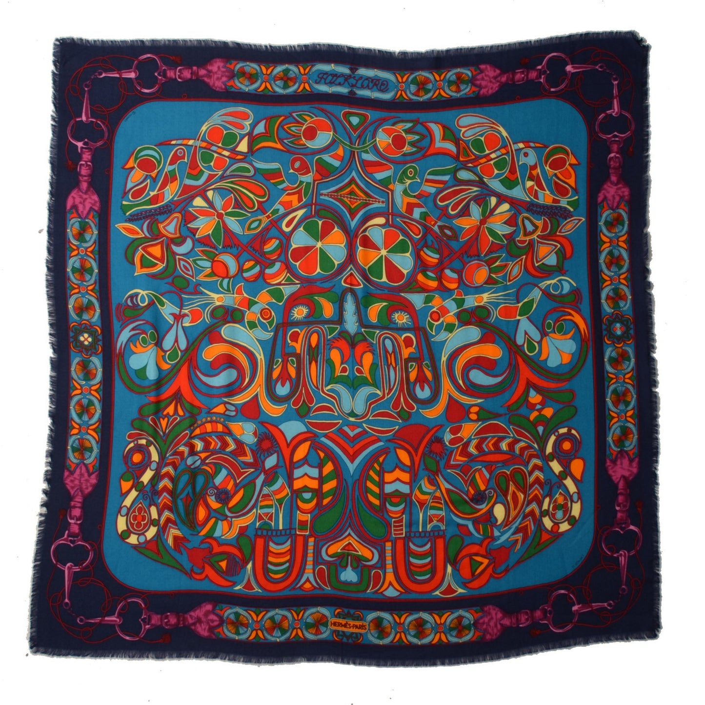 Silk Cashmere Folklore Scarf 90