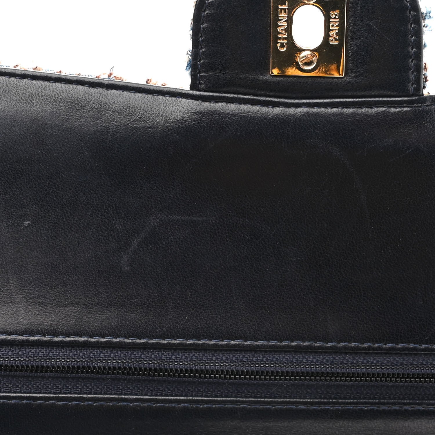 Chanel Tweed Medium Double Flap Blue Multicolor 12 of 16