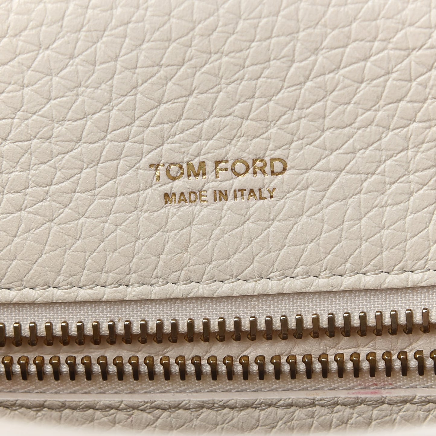 Grained Calfskin Large T Clasp Tara Crossbody Bag White
