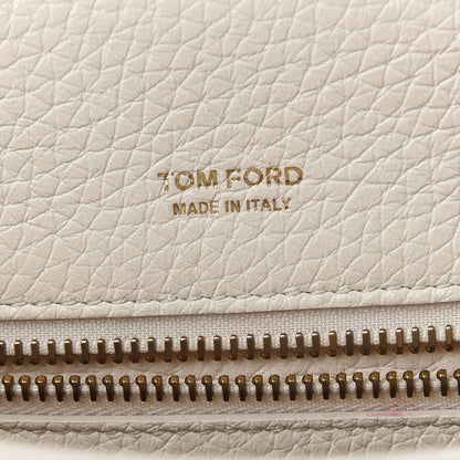 Tom Ford Grained Calfskin Large T Clasp Tara Crossbody Bag White 5 of 10