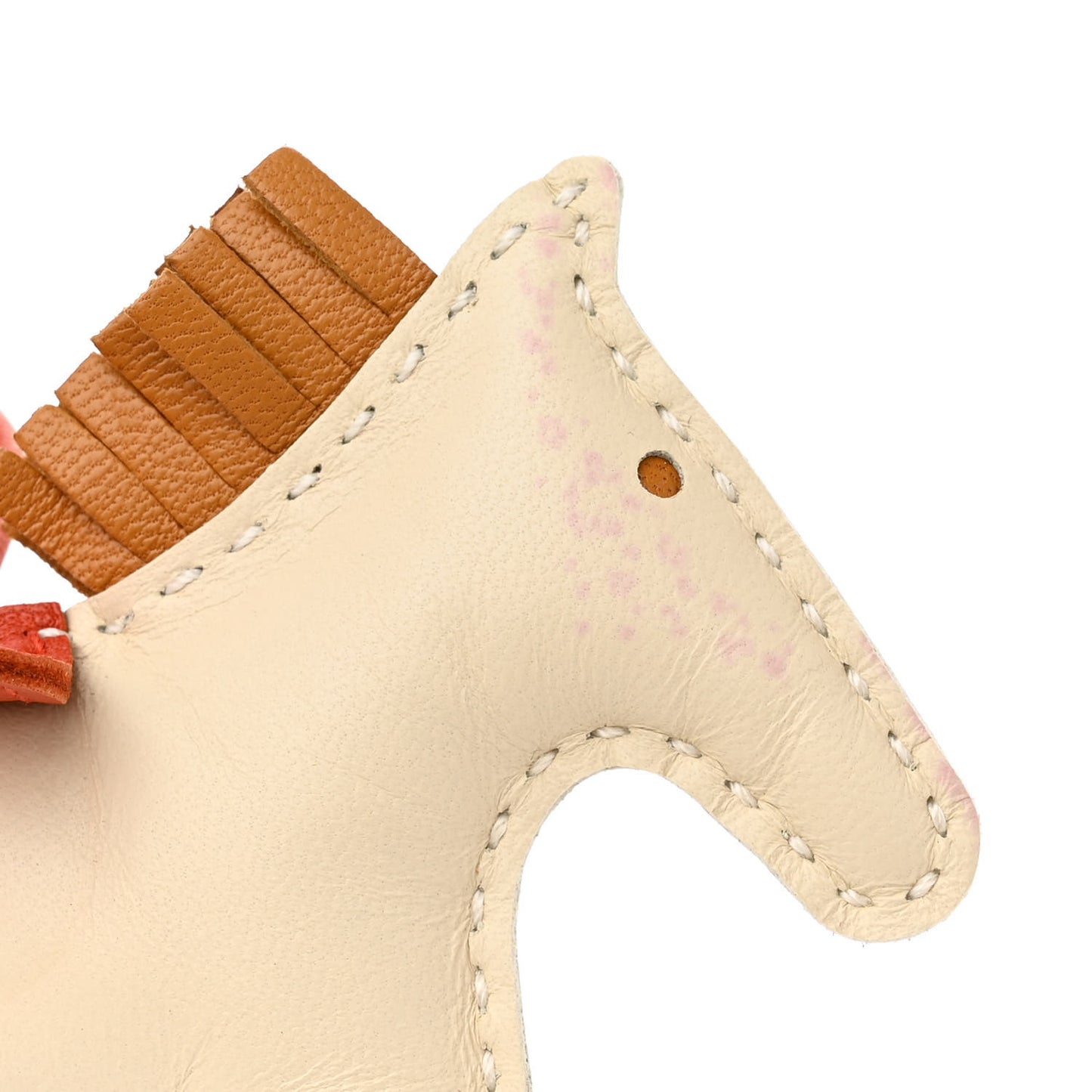 Milo Lambskin Grigri Rodeo Horse Bag Charm PM Craie Sesame Cornaline