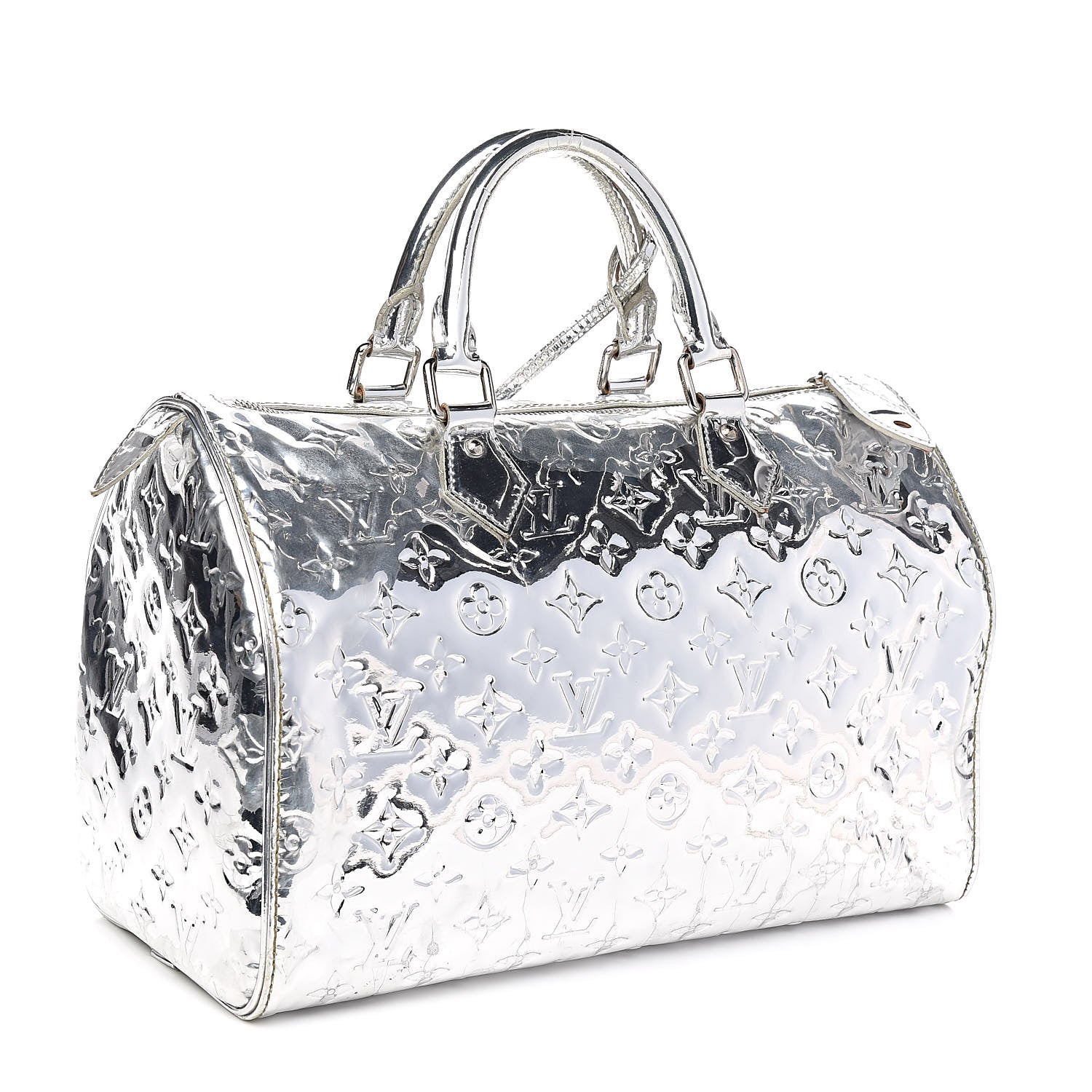 Louis Vuitton Monogram Miroir Speedy 30 Silver 3 of 22