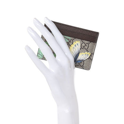 Gucci GG Supreme Monogram Tian Card Holder Beige Multicolor New Acero 2 of 7