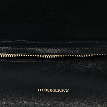 Burberry Nubuck Canvas Check Beckett Bucket Bag Black 8 of 13