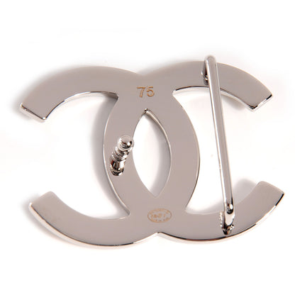 Chanel Reversible Leather CC Logo Belt 75 White Black 4 of 6