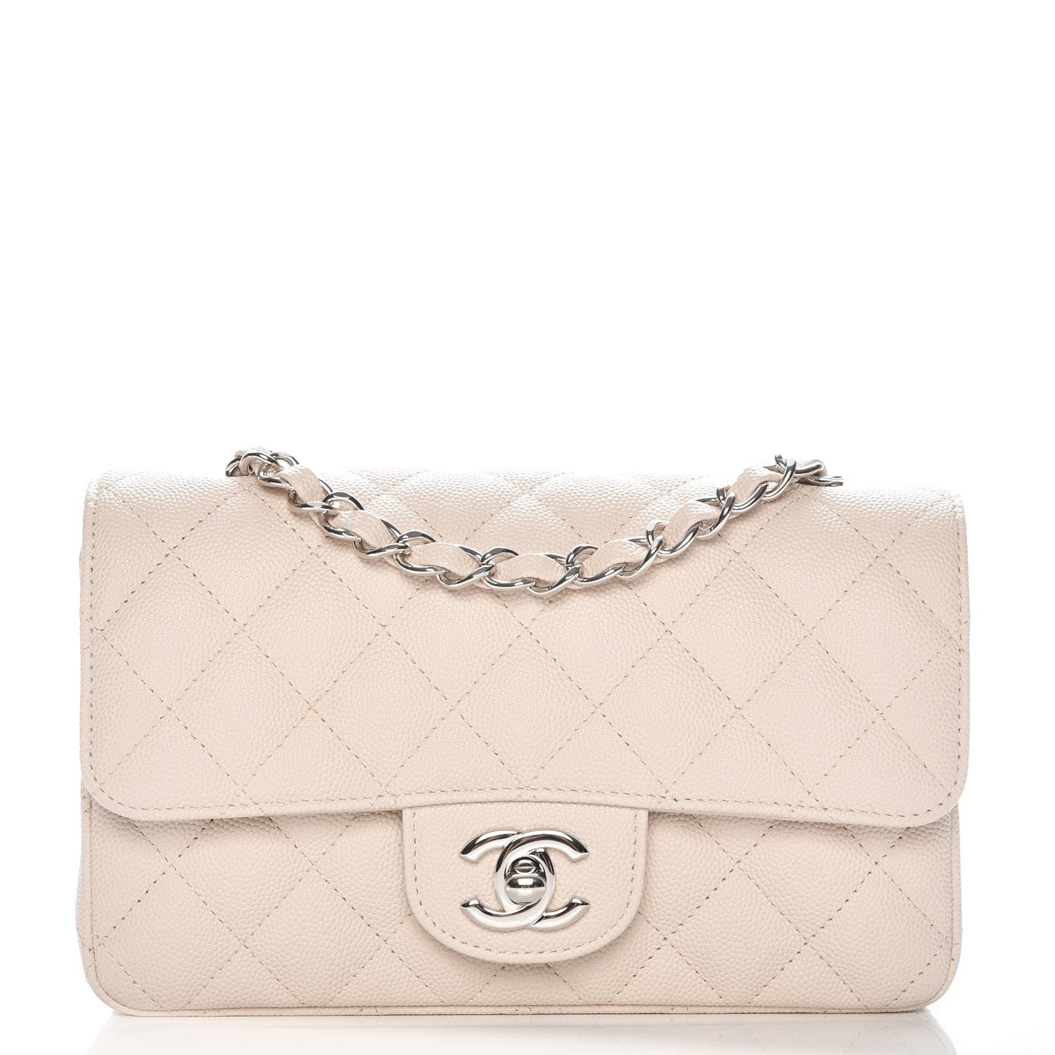 Chanel Caviar Quilted Mini Rectangular Flap Light Beige 1 of 7