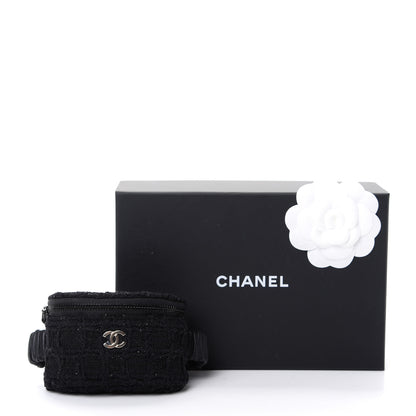 Chanel Tweed Lambskin Quilted Arm Coin Purse Black 7 of 7