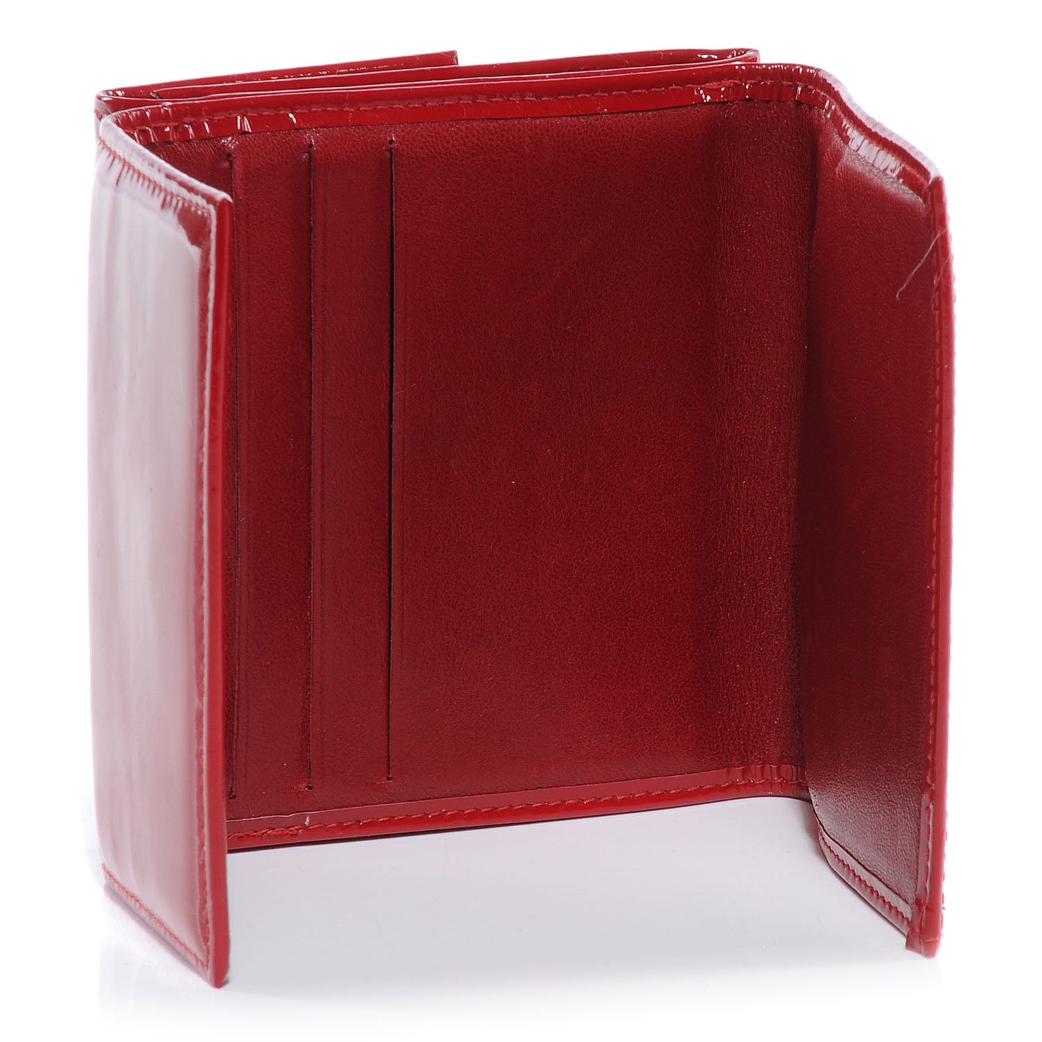 Chanel Patent Compact CC Flap Wallet Red 6 of 9