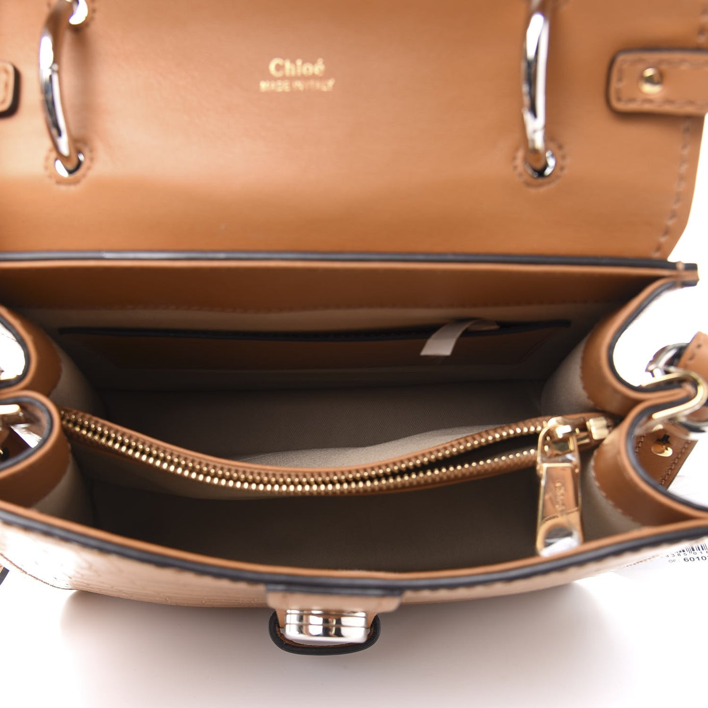 Calfskin Crocodile Embossed Small Aby Day Shoulder Bag Autumnal Brown