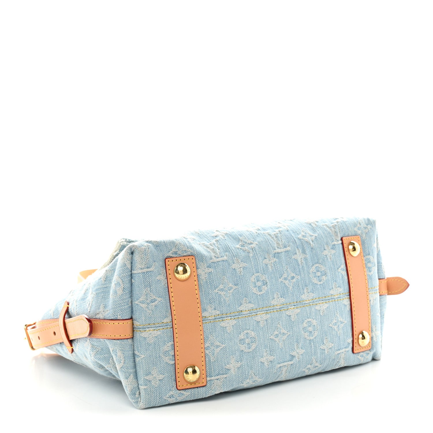 Louis Vuitton Monogram Denim CarryAll PM Sky Blue 4 of 10