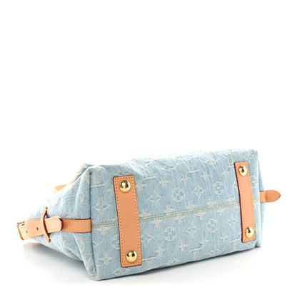 Louis Vuitton Monogram Denim CarryAll PM Sky Blue 4 of 10