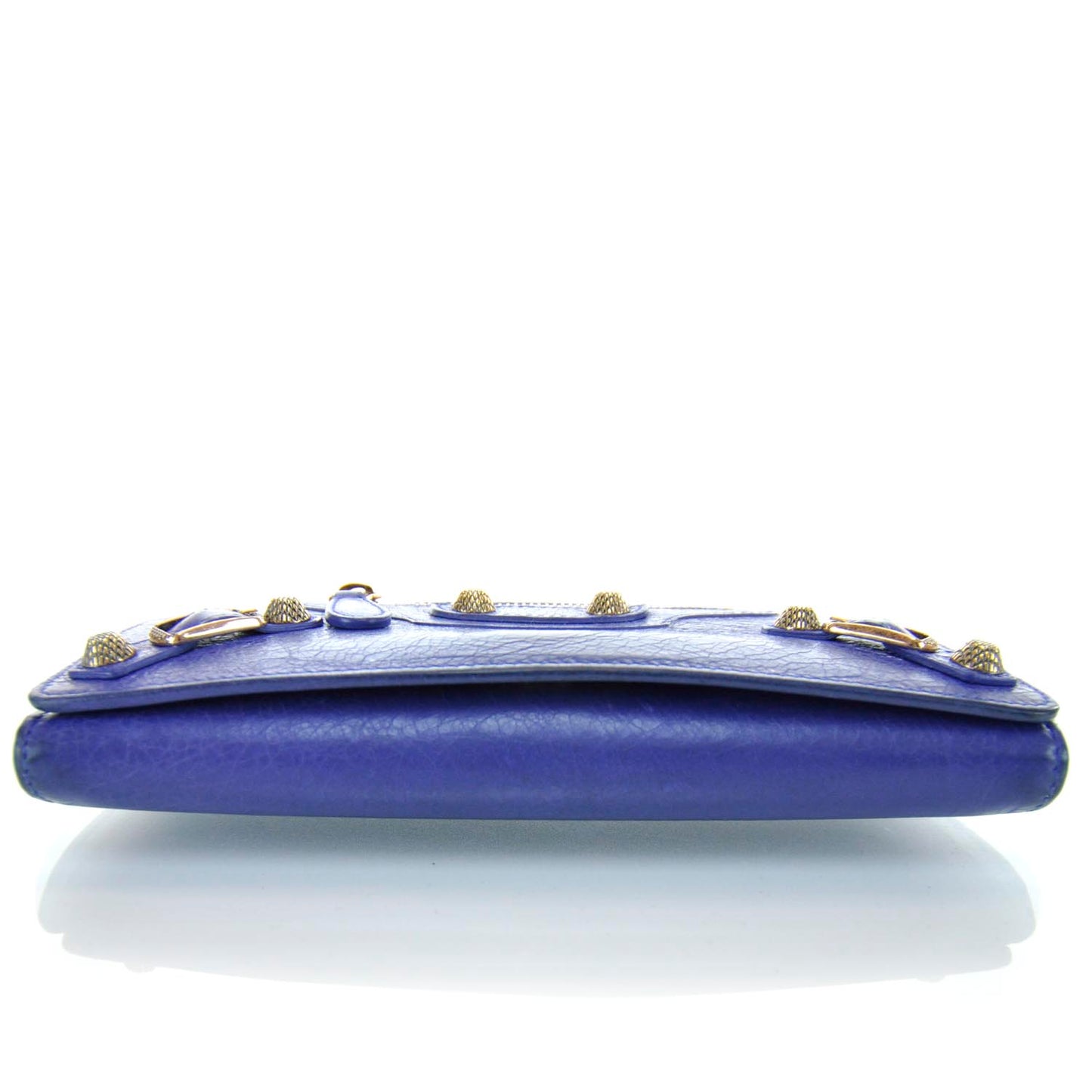 Agneau Giant 12 Rose Gold Hardware Money Wallet Bleu Lavande