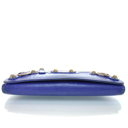Balenciaga Agneau Giant 12 Rose Gold Hardware Money Wallet Bleu Lavande 4 of 12