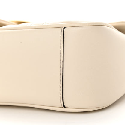 Gucci Calfskin Matelasse Small GG Marmont Shoulder Bag White 10 of 15