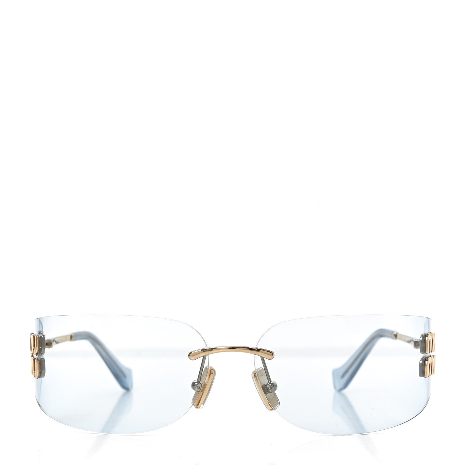 Miu Miu Metal Aube Sunglasses SMUA51 Blue 2 of 7