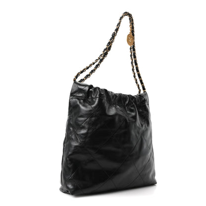 Chanel Shiny Calfskin Quilted Small Chanel 22 Black 3 of 10