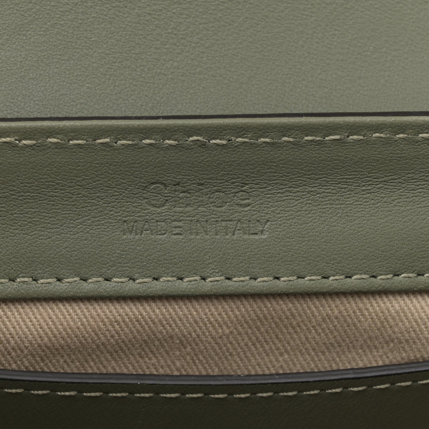 Calfskin Crocodile Embossed Mini C Double Carry Misty Forest