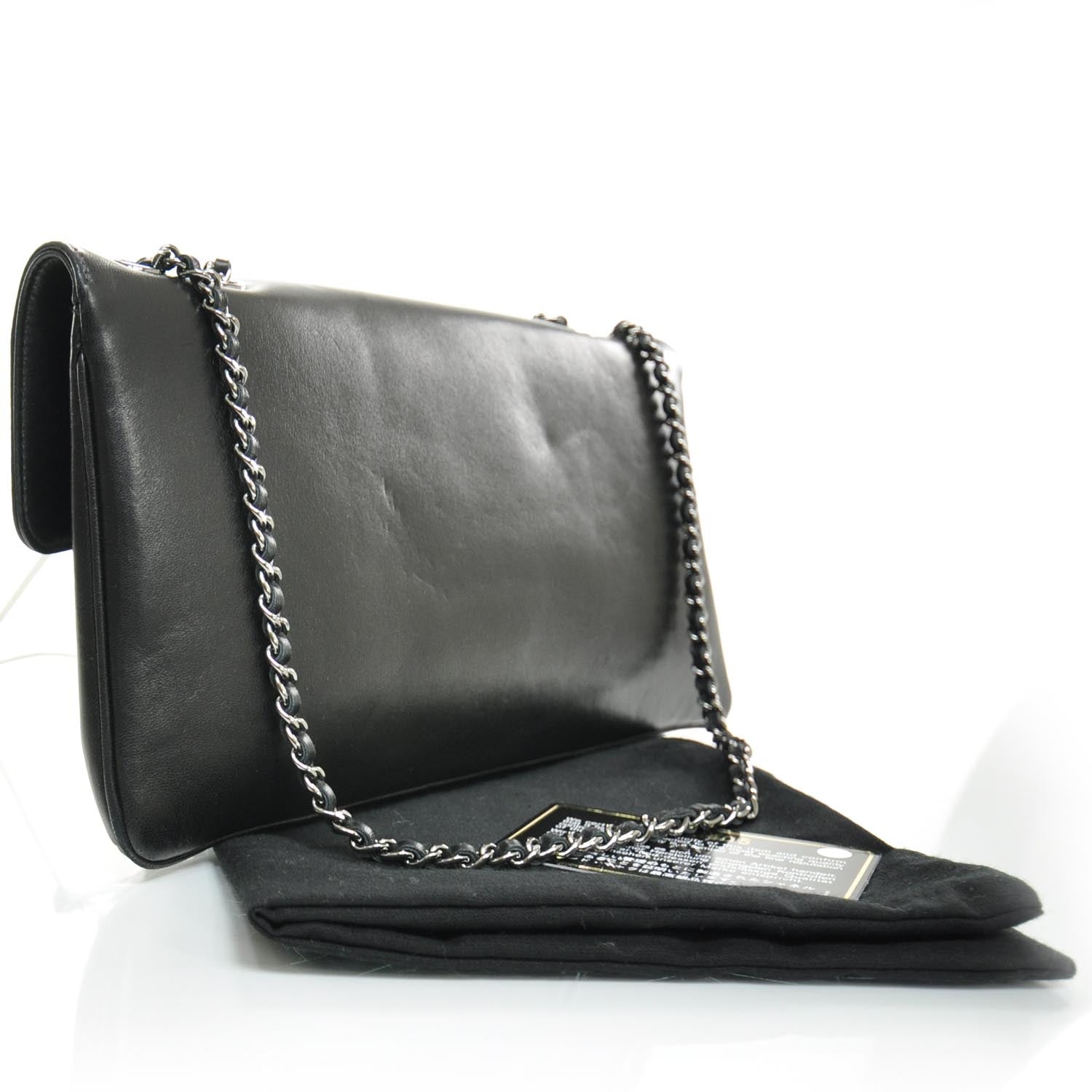 Chanel Leather Mademoiselle Flap Shoulder Bag Black 3 of 8