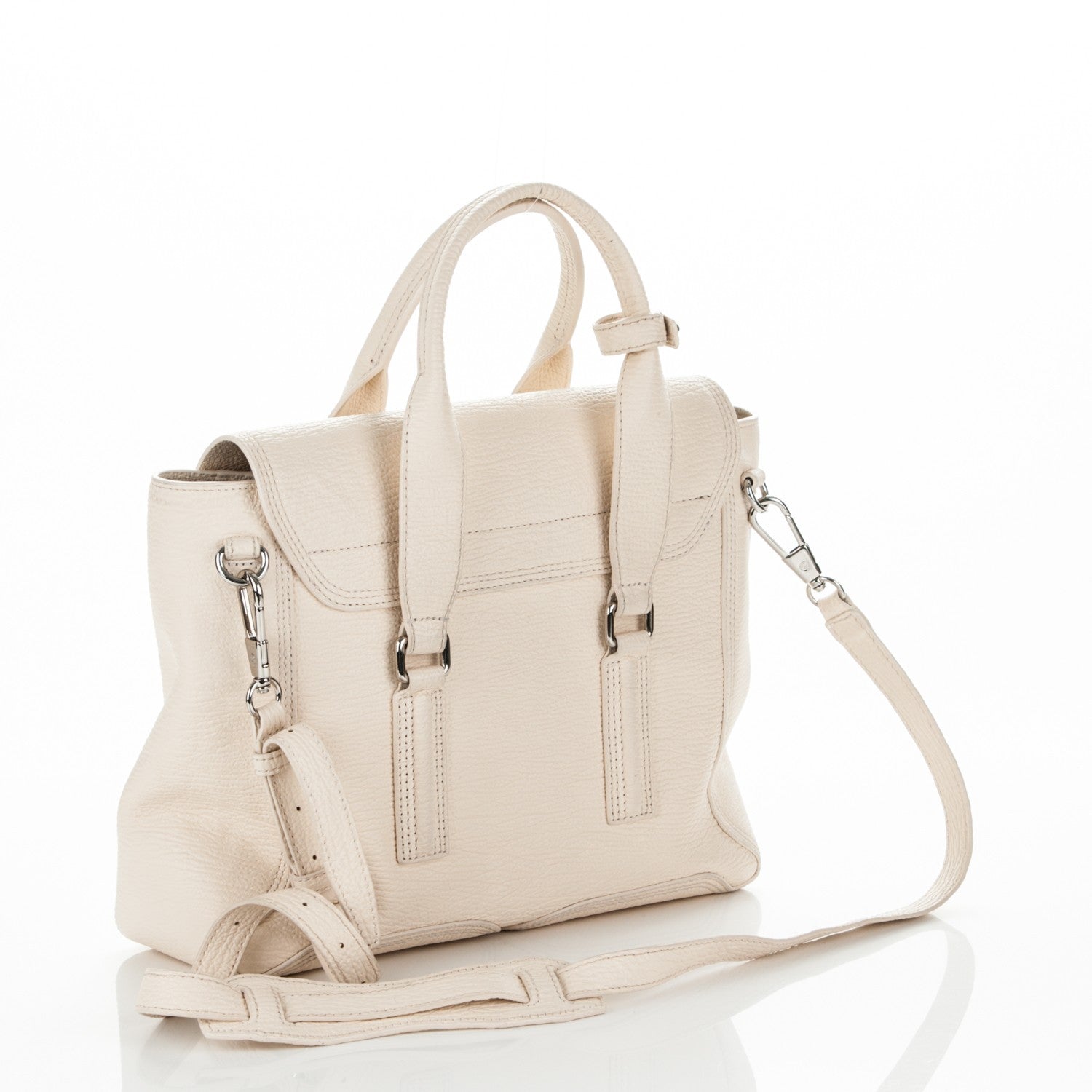 3.1 Phillip Lim 3.1 Textured Calfskin Medium Pashli Satchel Milk 3 of 7