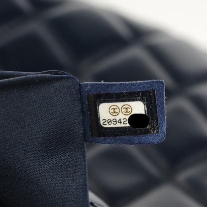Chanel Lambskin Quilted Pagode Piping Flap Dark Navy Blue 7 of 8