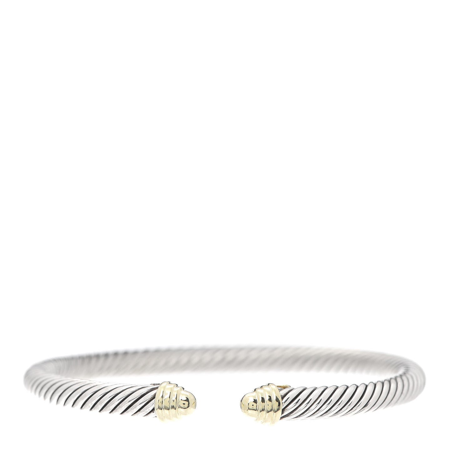 Sterling Silver 14K Yellow Gold 5mm Cable Classics Bracelet