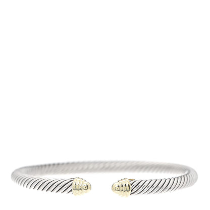 David Yurman Sterling Silver 14K Yellow Gold 5mm Cable Classics Bracelet 1 of 4
