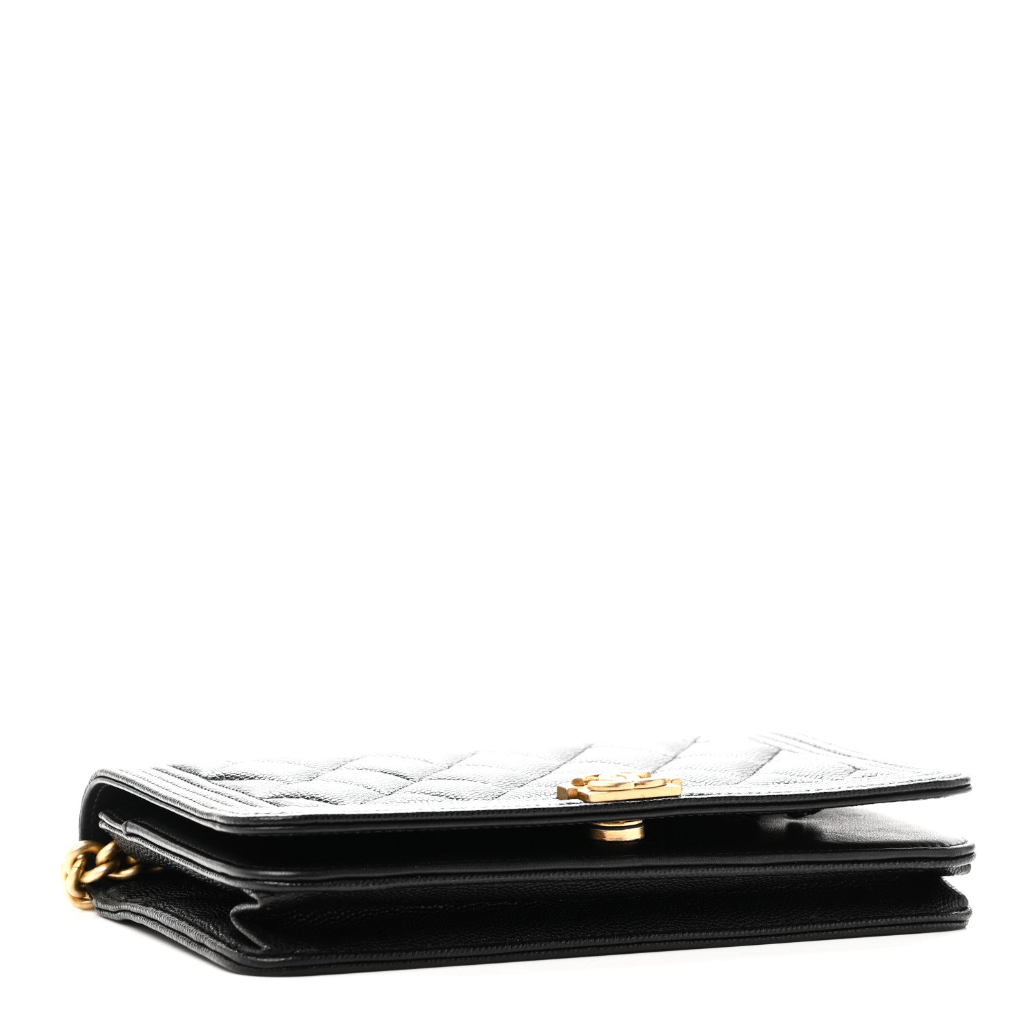 Chanel Caviar Quilted Boy Wallet On Chain WOC Black 4 of 10