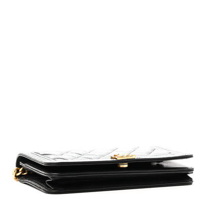 Chanel Caviar Quilted Boy Wallet On Chain WOC Black 4 of 10