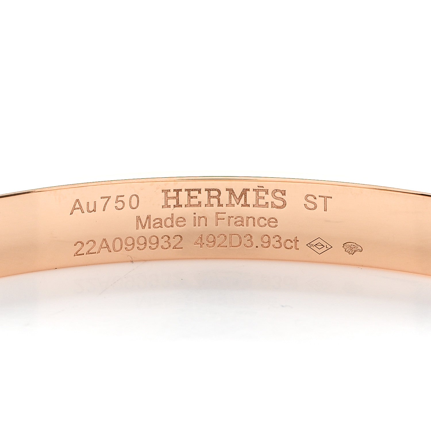 Hermes 18K Rose Gold Diamond PM Collier de Chien Full Pave Bracelet ST 3 of 3