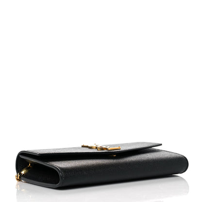 Saint Laurent Grain De Poudre Uptown Chain Wallet Black 4 of 11